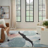 Silk Shadows SHA26 Blue Rug