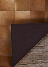 Chalet Tile Brown Cowhide Rug