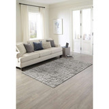 Trans Ocean Savannah Grid Charcoal Rug