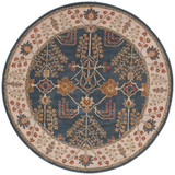 Poeme PM82 Dark Blue Round Rug
