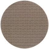 Recife Cabana Tile Driftwood Black Round Rug