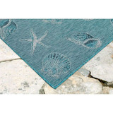 Liora Manne Carmel Aqua Shells Rug