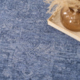 DKNY Pure Shades SAD02 Blue Wool Area Rug close up of rug pattern