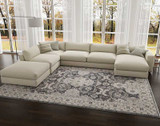 KAS Adele 8800 Grey Sofia Traditional Rug - in living room