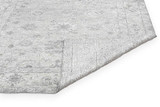 Kas 2402 Sophia Traditional Silver Rug - detailed corner and backing view