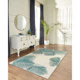 Liora Manne Carmel 8439/04 Palm Aqua Rug bedroom view