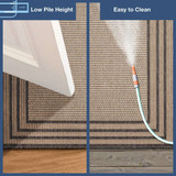 Liora Manne Monaco 6279-12 Striped Border Taupe Rug - illustration