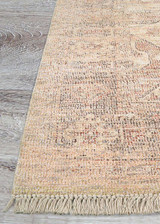 Kalbarri Layla 4771/3661 Amber Multi Area Rug - detailed side view with fringe
