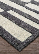 Lotus Enlightenment 8221/2011 Obsidian Area Rug - Corner view