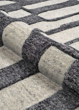 Lotus Enlightenment 8221/2011 Obsidian Area Rug - Pile View