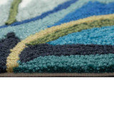 Liora Manne Capri 1740/04 On Holiday Aqua Rug - side view of rug