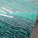 Liora Manne Capri 1755/94 Wave Aqua Area Rug - pile view