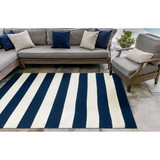 Liore Manne Sorrento 6302/33 Rugby Stripe Area Rug - living room view