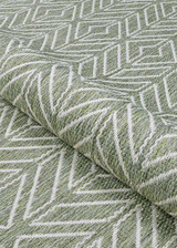 Recife 1318/4412 Cabana Tile Sage Leaf Ivory Area Rug - pile view