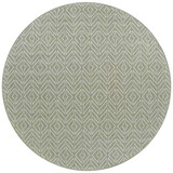 Recife 1318/4412 Cabana Tile Sage Leaf Ivory Area Rug - round rug view