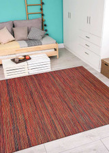 Cape Hinsdale 1407/0066 Crimson-Multi Indoor-Outdoor Rug - Living Room View