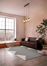 Couristan Grey Joshua Saddleback Rug