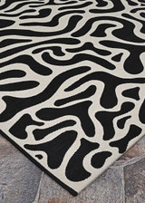 Castille Graffiti 2912/1201 Black and White Rug