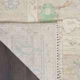 Nourison Odessa ODS07 Ivory Multi Area Rug detailed corner and backing view