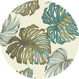 Kas Sparta 3182 Ivory Flores Tropical Round Rug