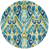 Couristan Covington 2263/0701 Delfina Azur Lemon Round Rug