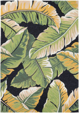 Couristan Covington 4972/4000 Rainforest Green Black Tropical Area