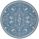 Recife 1583/1212 Veranda Champagne Blue Round Rug