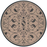 Recife 1583/2500 Veranda Champagne Black Round Rug