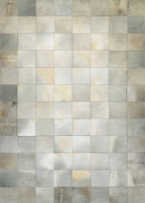 Couristan Chalet 0348/0611 Tile Ivory Grey Cowhide Area Rug