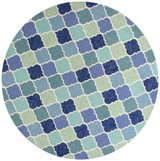 Kas Harbor 4231 Blue Stella Indoor Outdoor Round Rug