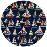 Couristan Outdoor Escape 6856/8252 Nautical Flags Navy Area Rug