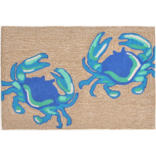 Trans Ocean Liora Manne Frontporch Crabs Blue Rug