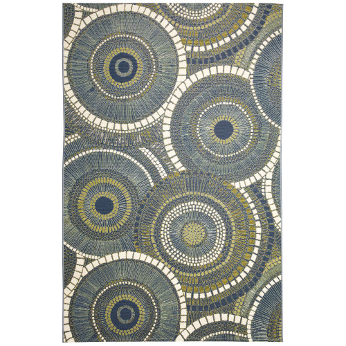 Liora Manne Marina 8035/03 Circles Azure Area Rug