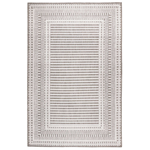 Trans Ocean Liora Manne Malibu 8228/12 Etched Border Neutral Area Rug