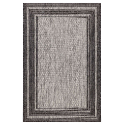 Trans Ocean Liora Manne Carmel 8425/48 Multi Border Black Area Rug