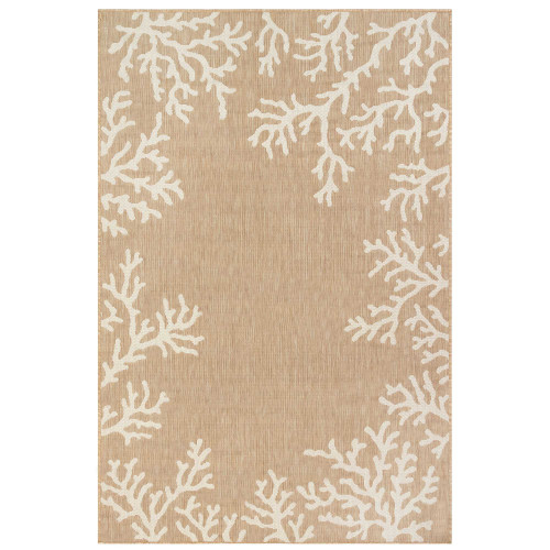 Trans Ocean Liora Manne Carmel 8448/12 Coral Border Sand Area Rug