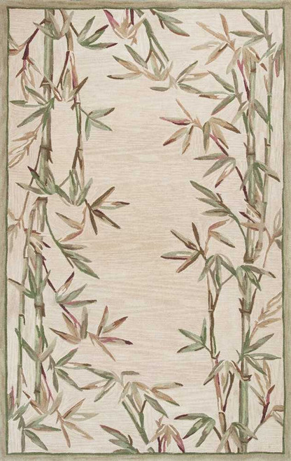 Kas Sparta 3146 Ivory Bamboo Border Area Rug