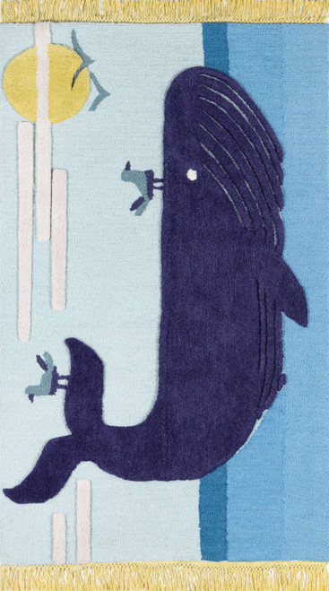 Novogratz ATC-2 Whale Blue Area Rug