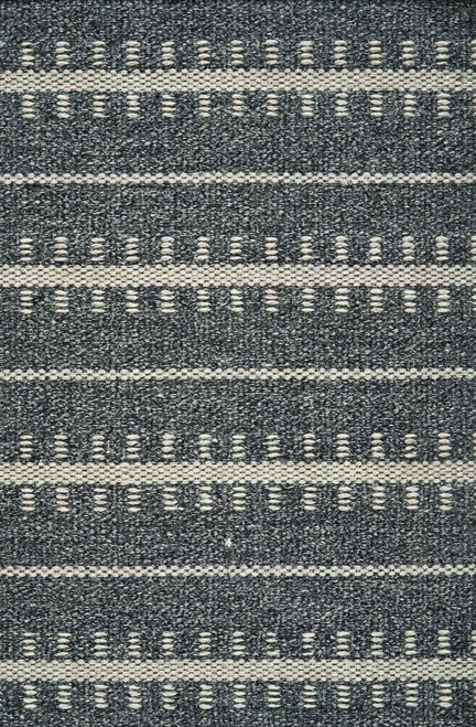 Crescent Dark Grey Stripe Rug