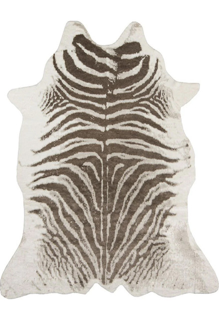 Erin Gates Acadia ACA-1 Grey Zebra Print Rug