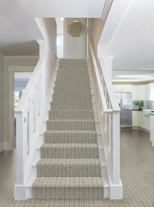 Loma Azure 35754 Wool Stair Runner Rug