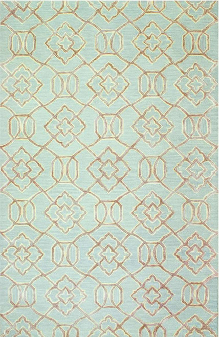 Wayside Vinsi RG2VI3365 Aqua Blue Wool Rug