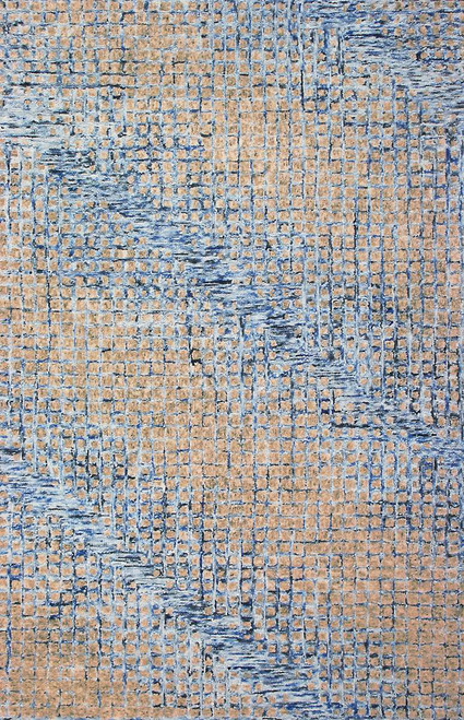 Wayside Pelmeni RG5PE311 Blue Wave Modern Area Rug
