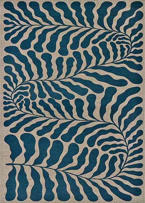 Couristan Castille Fiore 2918/4111 Petrol Area Rug