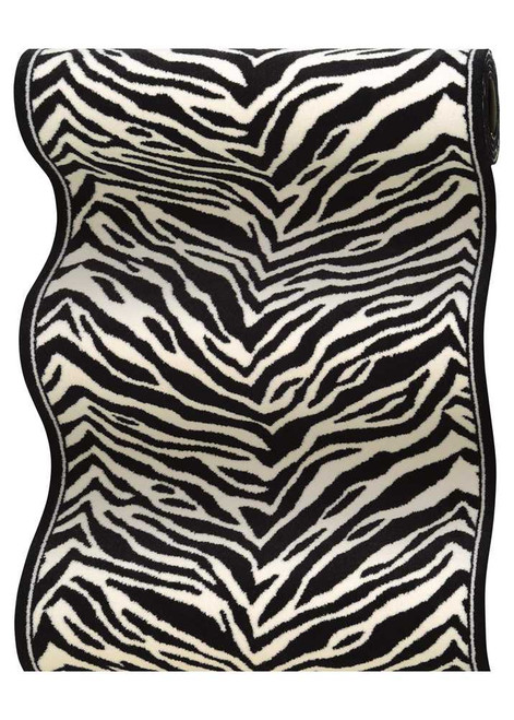 Cape Town CB79/0005A Zebra Black White Stair Runner