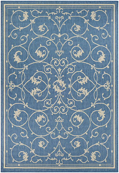 Couristan Recife 1583/1212 Veranda Champagne Blue Area Rug