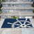 Trans Ocean Liora Manne Frontporch 1456/33 Ship Wheel Navy Area Rug