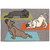 Trans Ocean Liora Manne Frontporch 1488/47 Yoga Dogs Heather Area Rug