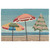 Trans Ocean Liora Manne Frontporch 4473/04 Beach Umbrellas Aqua Area Rug