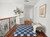 Momeni Leiden LEI-1 Navy Blue Ikat Rug in hallway